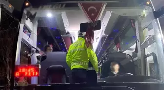 Manisa'da terminallerde otobüslere emniyet kemeri denetimi