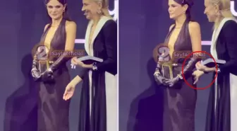 Ödül törenine Burcu Esmersoy'un Sinem Ünsal'a yaptığı hareket damga vurdu