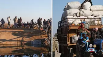 Suriye'de YPG'ye rağmen insani koridor açıldı, binlerce sivil yollara düştü