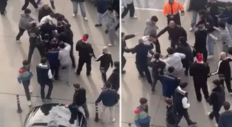 Alışveriş merkezinde tekme tokat kavga ettiler