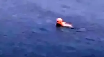 Bursa'da dondurucu soğukta deniz keyfi