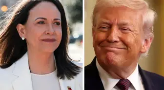 Venezuelalı muhalif lider Machado Nobel Barış Ödülü madalyasını Beyaz Saray'da Trump'a verdi