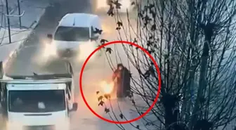 Eylem için lastik yakan gruba, kadınlar engel oldu; o anlar kamerada