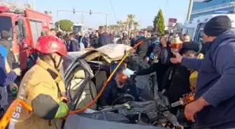 Manisa'da traktör ile otomobil çarpıştı: 1 ağır yaralı