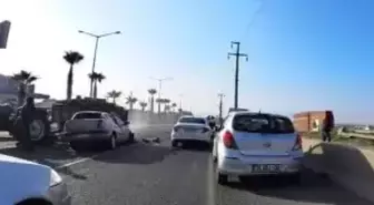 Manisa'da Traktör ile Otomobil Çarpıştı: Kaza Güvenlik Kamerasında