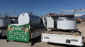 Muğla'da süt üreticilerine soğutma ve transfer tankı ile jeneratör desteği verildi