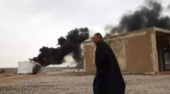 Terör örgütü YPG/SDG, Halep'e bağlı Meskene'den kaçarken hapishane olarak kullandığı yapıyı tahrip etti