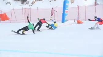 Erzincan'da Snowboard Cross Avrupa Kupası yarışları sona erdi
