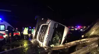 Kuzey Marmara Otoyolu'nda kar yağışı kaza getirdi: 11 yaralı