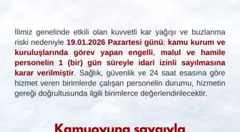 Bartın'da kamu çalışanlarına kar tatili