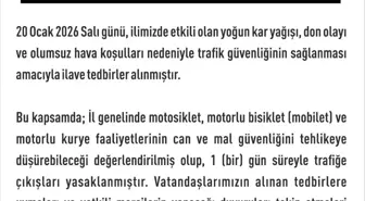 Elazığ'da motosiklet, mobilet ve motorlu kuryelerin trafik yasakları uzatıldı