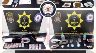 Elazığ'da uyuşturucu ve ruhsatsız silah operasyonu: 17 tutuklama
