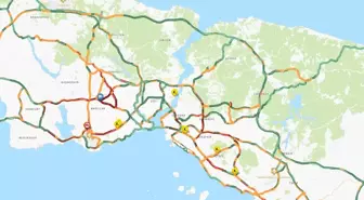 İstanbul'da Kar Yağışı ile Trafik Yoğunluğu Yüzde 78'e Ulaştı