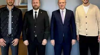 Altay'da Başkan Sinan Kanlı, Mahmut Özgener ile bir araya geldi