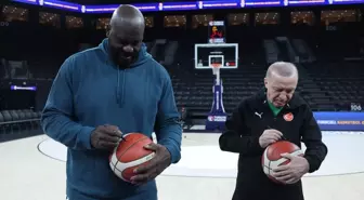 Cumhurbaşkanı Erdoğan, NBA'in efsanesiyle aynı parkede