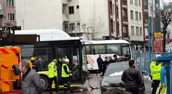 Esenler'de içinde yolcuların bulunduğu İETT otobüsü otoparka daldı, faciadan dönüldü