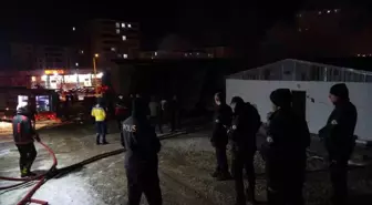 Malatya'da şantiyede korkutan yangın