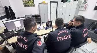 Adana'da itfaiye ekipleri AA'nın 'Yılın Kareleri' oylamasına katıldı