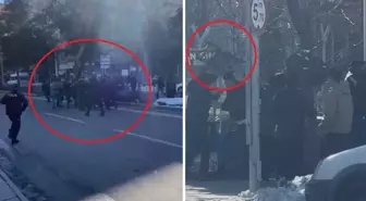 Adliye çıkışında tekmeli yumruklu kavga