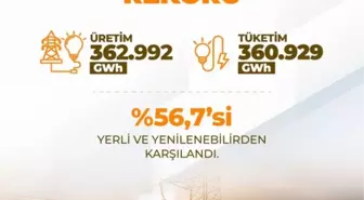 Elektrik üretim ve tüketiminde rekor
