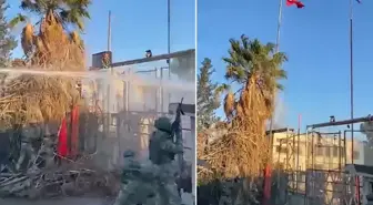 Hain saldırı sonrası şanlı Türk bayrağının tekrar göndere çekildiği anlar