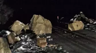 İki köye ulaşım sağlayan yol kapandı