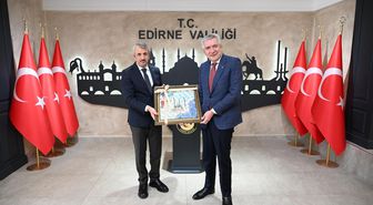 İSO Başkanı Bahçıvan, Edirne Valisi Sezer'i ziyaret etti