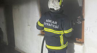 Tokat'ta çıkan yangın evde hasara neden oldu