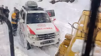 Van'da karla mücadele ekipleri hasta taşıdı