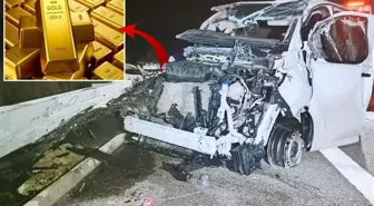 Zırhlı araç takla attı! Kilolarca altın buhar oldu