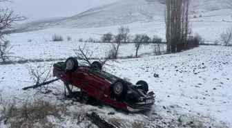 Çorum'da devrilen otomobildeki 4 kişi yaralandı