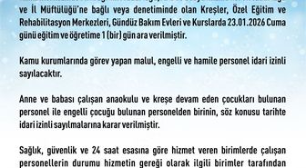 Elazığ'da bazı kurumlarda eğitime 1 gün ara