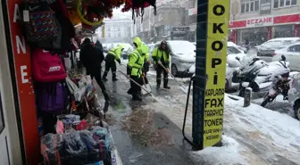 Kilis'te kar yağışı etkisini gösterdi