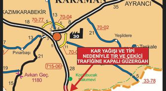 Sertavul Geçidi'nde TIR ve Kamyonlar Geçişe Kapatıldı