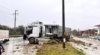 Yağışlı hava kazayı beraberinde getirdi