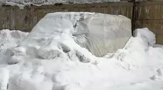 Yüksekova 'Buz Devri'ni yaşıyor: Araçlara brandalı koruma, çatılarda dev sarkıtlar