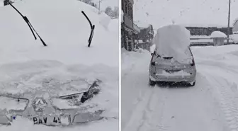 10 gündür durmadan yağıyor! Araçlar bile beyaz örtünün altında kaldı