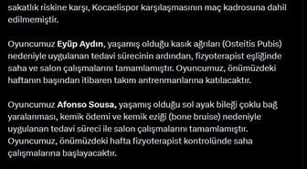 Samsunspor, 4 futbolcunun sakatlık durumunu açıkladı