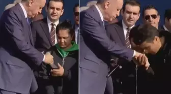 Erdoğan'ın Aydın programında dikkat çeken an