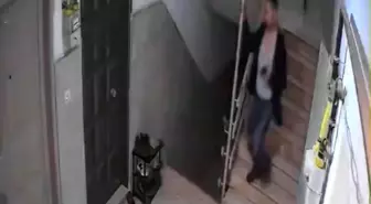 Eski eşine vahşeti yaşatan şahsın olay sonrası kaçma anları kamerada