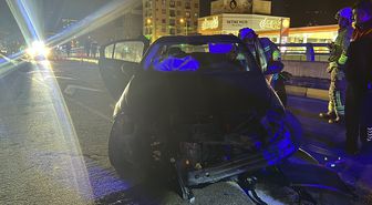 Hatay'da bariyere çarpan otomobilin sürücüsü yaralandı