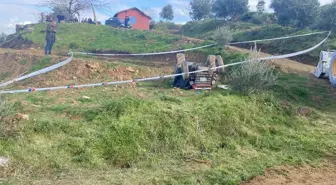 İzmir'de devrilen traktörün sürücüsü öldü