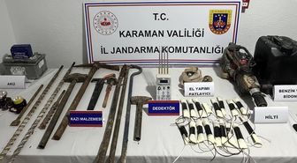 Karaman'da el yapımı dinamit ele geçirildi: 6 tutuklama