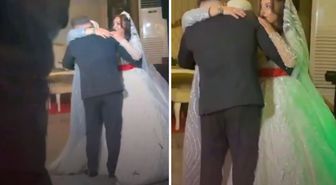 Dans boyunca damada sarıldı! Gelinin tepkisini görmeniz lazım
