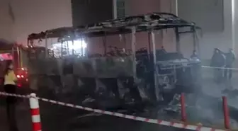 Otobüs alev topuna döndü