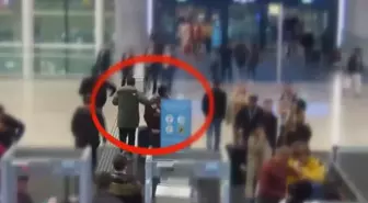 Şişli cinayetinin şüphelilerinin İstanbul Havalimanı'ında yakalandığı anların görüntüleri ortaya çıktı
