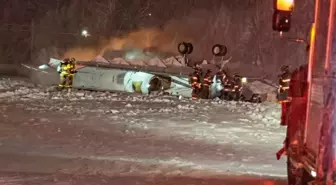 ABD'de korkunç kaza! 8 kişiyi taşıyan özel jet düştü