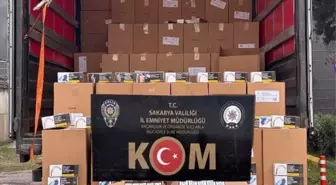 Anadolu Otoyolu'nda durdurulan tırda 6 milyon 610 bin makaron ele geçirildi