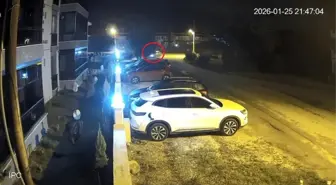 Bursa'da zeytin ağacına çarpan otomobilin sürücüsü yaralandı; kaza anı kamerada