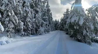 Eğriova Yaylası beyaza büründü